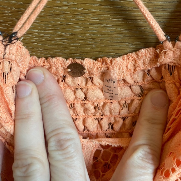 NWT Free People Adella Maxi Slip Dress Coral Orange Size XS - Picture 7 of 7